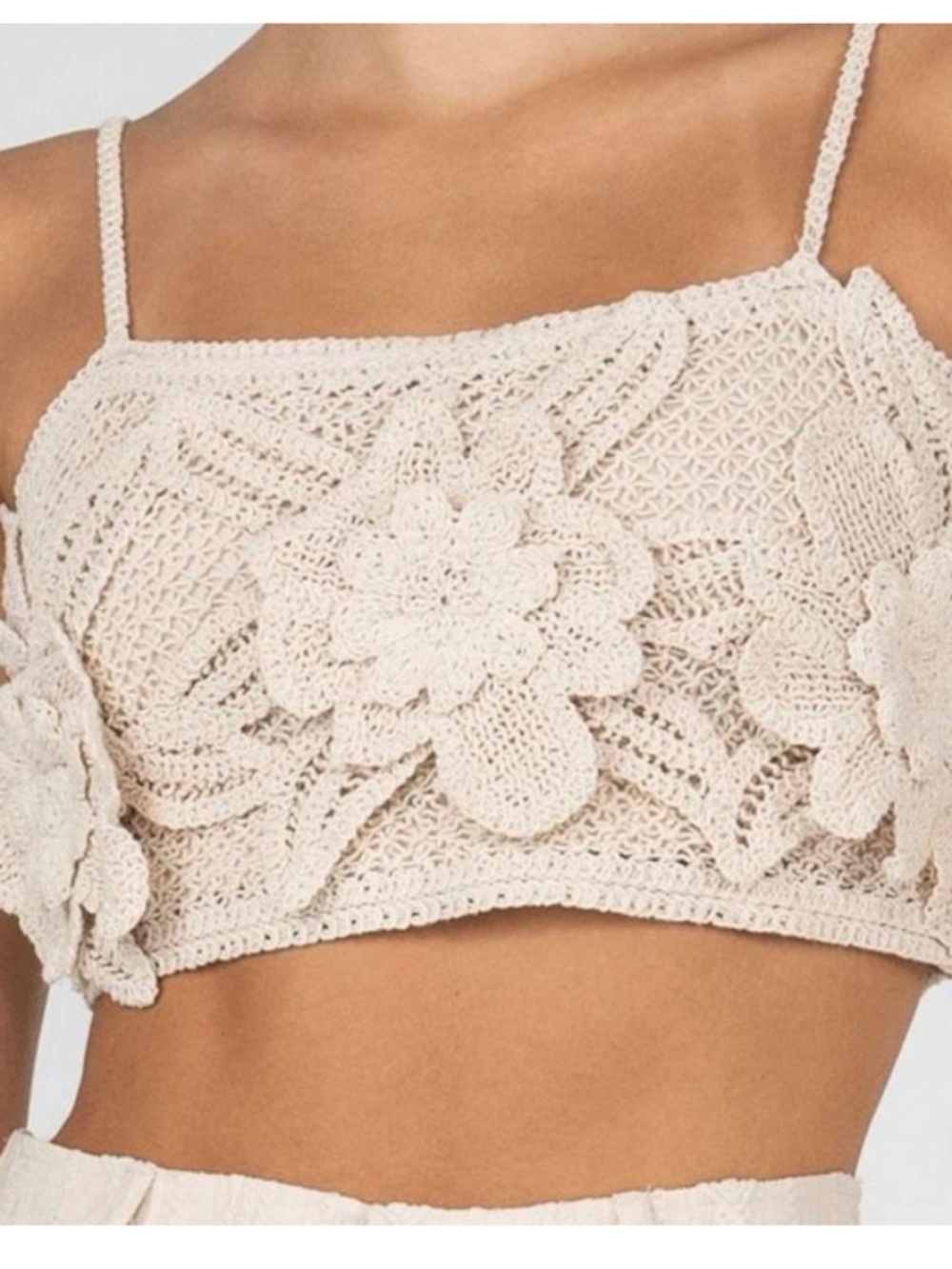 Altar’d State Miss Me Women’s Cream and Tan Crop Top